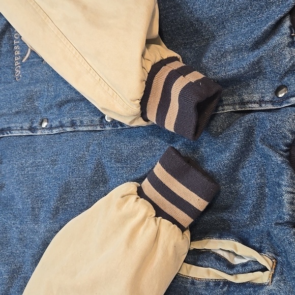 Vintage MV Country Sport Versity Quilt Jeans 90" Jacket Sz L - Picture 6 of 10